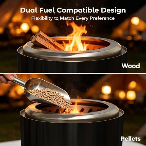 9.6 x 7.1 in Small Tabletop Fire Pit (Black Ceramic / 9.6H x 7.1D Tabletop)