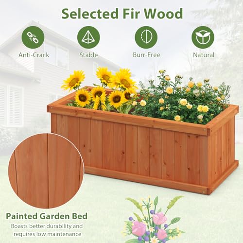 Raised Garden Bed Set of 2 (Orange / 31"x14"x12")