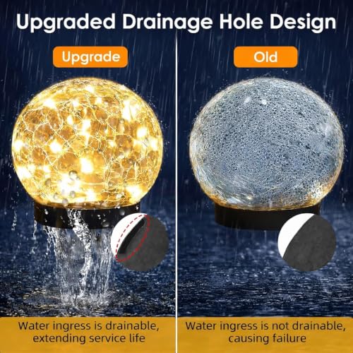 4 Pack 3.9" Solar Garden Lights Outdoor Waterproof (4 Pack / Warm White)