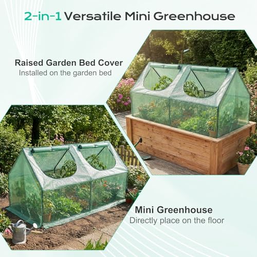 6x3x3 FT Mini Greenhouse with Roll (Green / 6x3x3 FT)