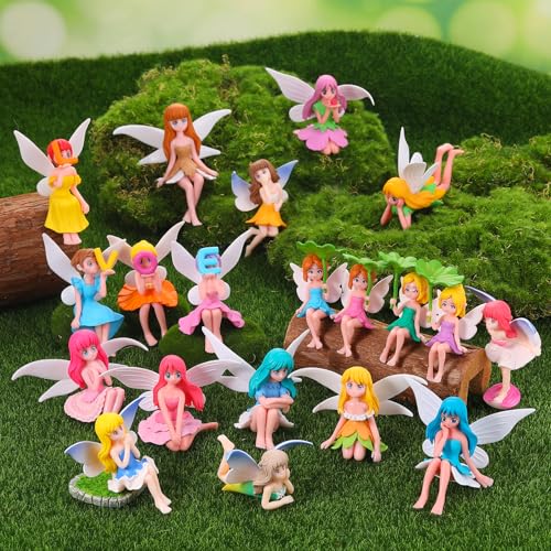 20 Pcs Fairy Figurines Miniature Fairies Full Collection Garden (2.60*2.50 inch)