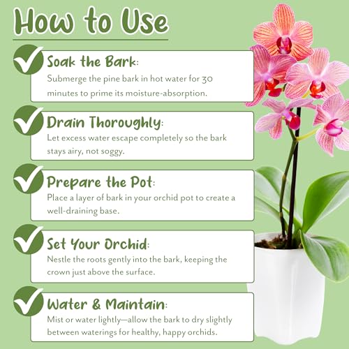 100% Organic Orchid Potting Bark (148.94 Ounce)