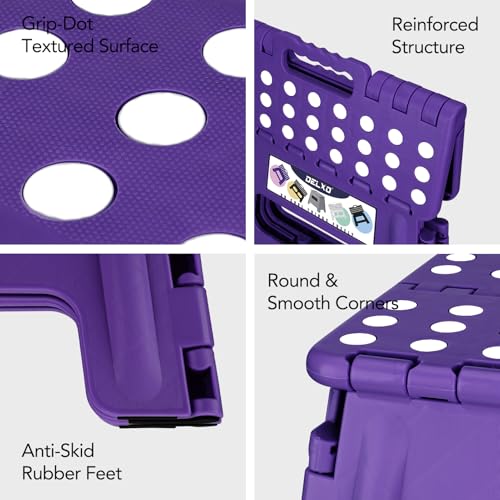 Folding Step Stool 13 Inch (Purple / 13 Inch)