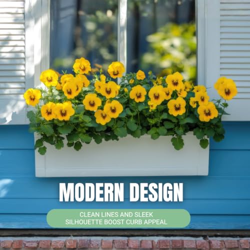 24" x 5" Black Flower Box for Shed Windows