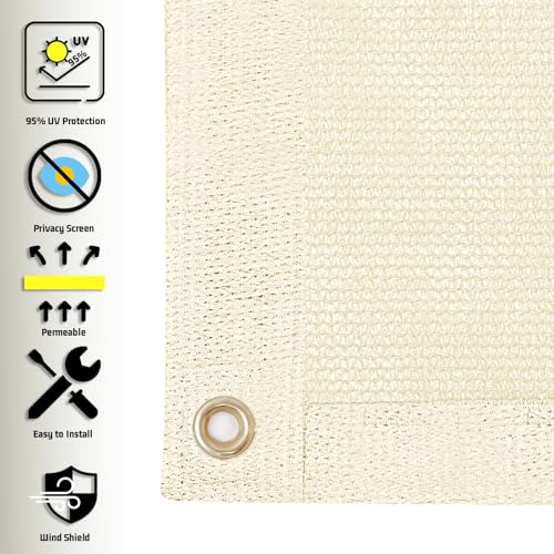 Shade Cloth 3x22 FT Sun Shade (3' x 22' custom size / Beige)