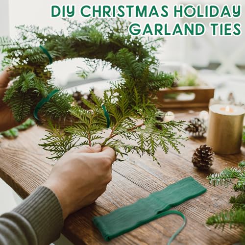80 Pcs 16 Inch Christmas Garland Green Adjustable Ties (80 Count)
