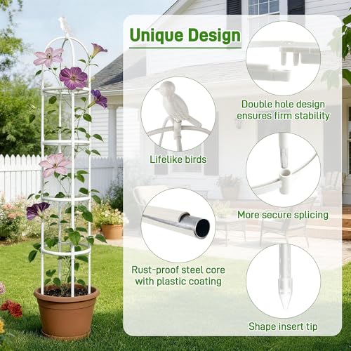 2 Pack Trellis for Climbing Planting Outdoor (WHITE / 2 PACK)