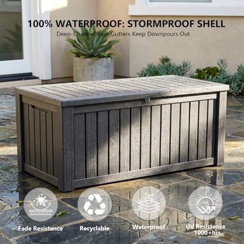 Outdoor Storage Box (Black / 150 Gallon 3.1 XL)