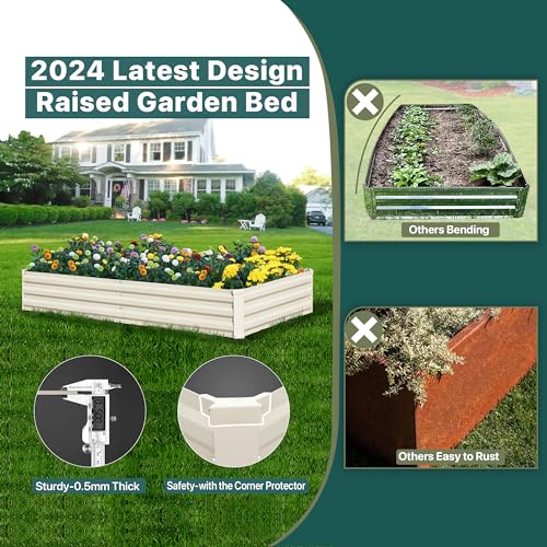 Raised Garden Bed Beige
