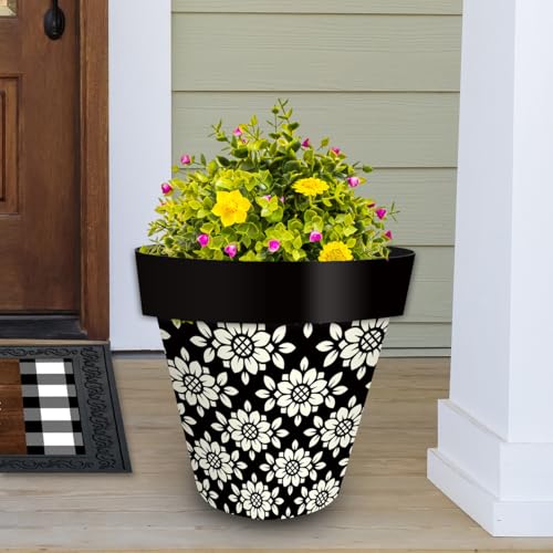 Everyday Planter 14" x 15" x 15" Geometric Floral Large Planter (Geo Floral / Large)