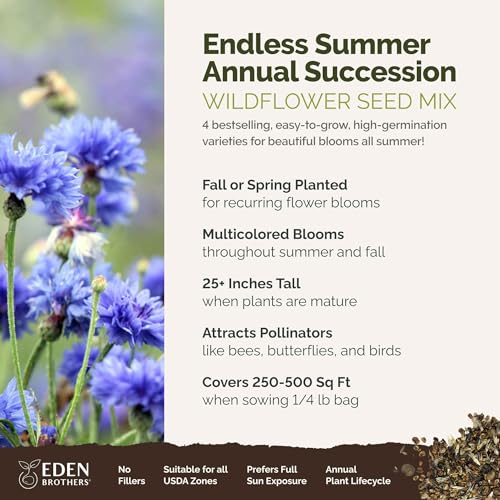 Endless Summer Annual Succession Flower Mixed Seeds for Planting (1/4 Pound / Endless Summer)