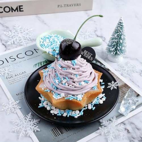 Winter Blue Sprinkles Edible for Baking (Blue & White)