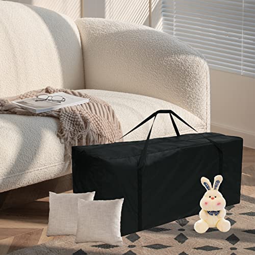 Outdoor Patio Cushion Storage Bags 68Inch Waterproof Extra Large Patio Furniture Cover Cushion Storage Bag with Handle and Zipper (2 Count)