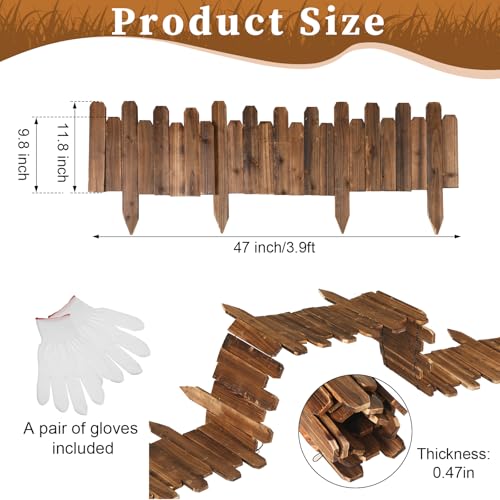 10 Pack Wood Garden Edging Fence (40 ft)