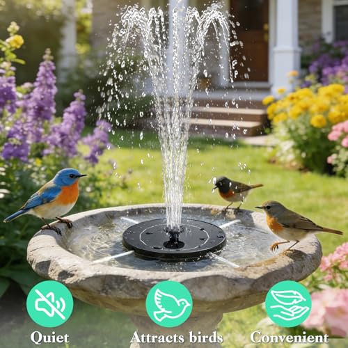 Solar Fountain for Bird Bath 3.5W Solar Powered Water Fountain Pump (Solar Water Fountain 3.5w)