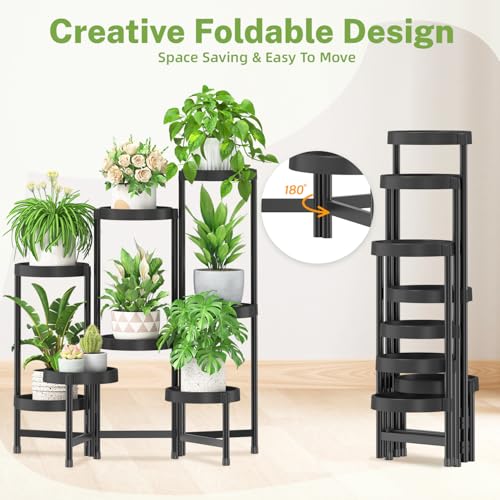 8 Tier Folding Plant Stand Indoor Outdoor