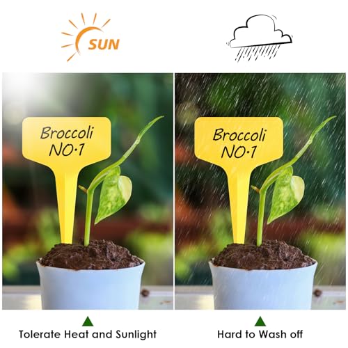 Plant Labels 120pcs with Garden Plant Markers Pen of Outdoor Waterproof (Color T-120 pcs)