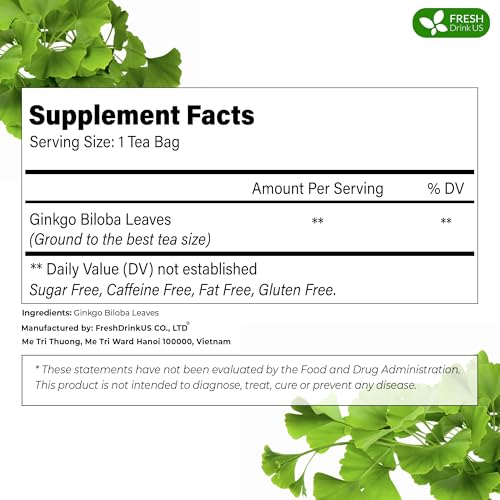 Premium 135 Ginkgo Biloba Leaf Tea Bags (135 TeaBags)