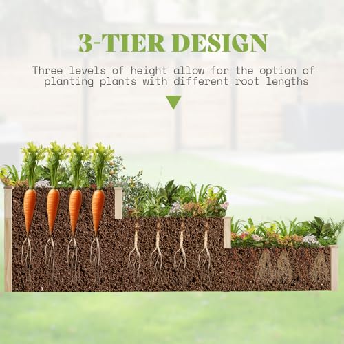 3 Tier Raised Garden Bed (7.7 x 7.5 x 2.36 FT)