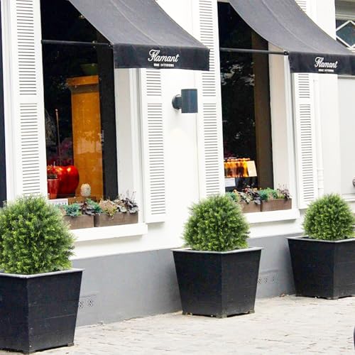27“ Artificial Cedar Topiary Trees Outdoor Faux Plants (Cedar 27in)