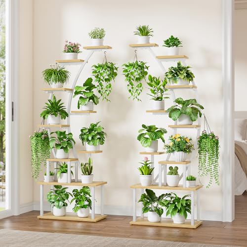 2 Pack Plant Stand Indoor with Grow Lights