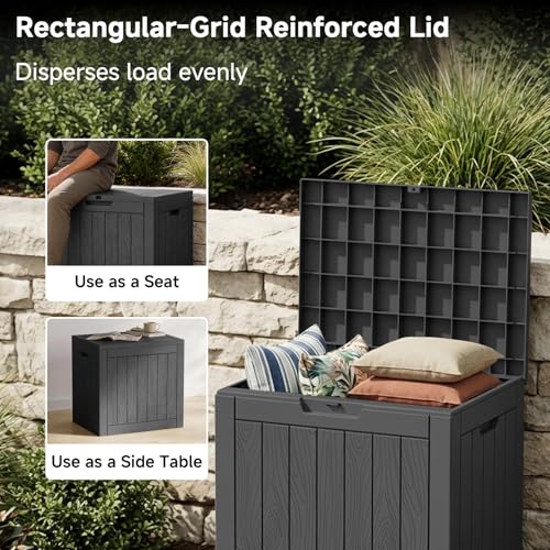 35 Gallon Outdoor Deck Box (Black / 35 gallon)