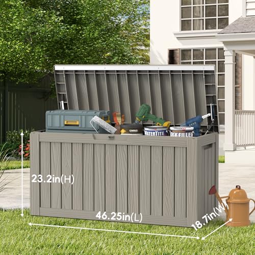 Outdoor Storage Box (Grey / 90 Gallon)