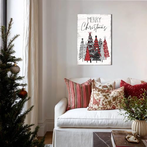 Merry Christmas Tree Canvas Wall Art (24"L x 36"W / Christmas Tree)