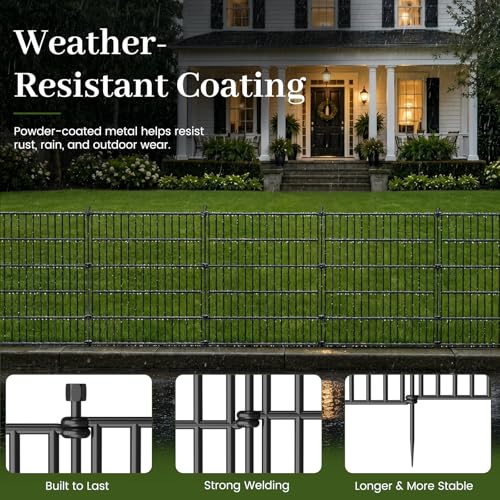 No Dig Garden Fence Outdoor for Yard (40 Sq Ft)