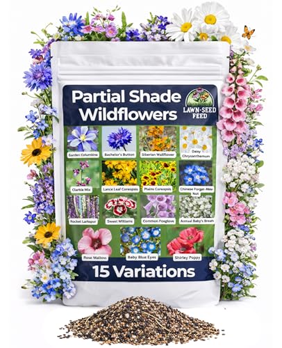 Partial Shade Wildflower Mix Seed (4 oz)