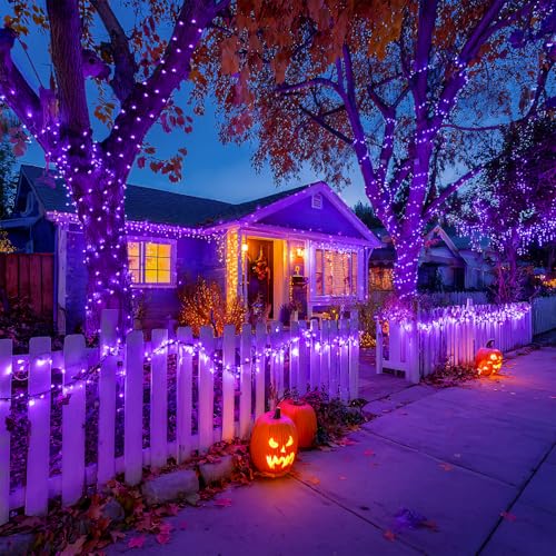 600 LED Solar Halloween Lights (Purple / 600LED*1)
