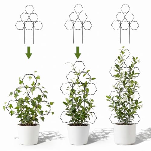 12 Pack Trellis for Climbing Plants Outdoor 15 Inch (Flower / 12 pack)