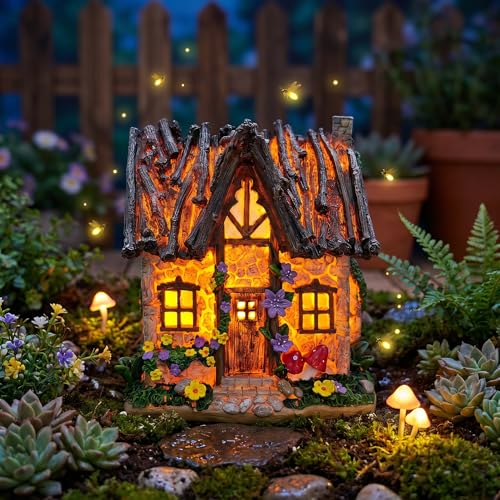 Solar LED Tree House Sculpture (Bird Tree House)
