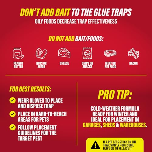 Freeze Resistant Glue Traps 6PK Mouse Traps Indoor for Home (6 Count)