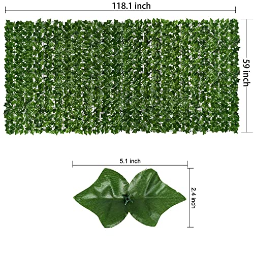 Artificial Ivy Privacy Fence Wall Screen (117.9*59 inch)