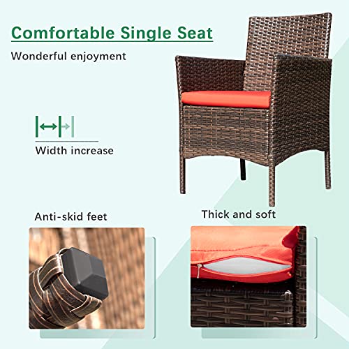 Patio Furniture 4 Pieces Conversation Sets