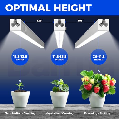 T5 Grow Lights for Indoor Plants (White / 1ft-white Cover)
