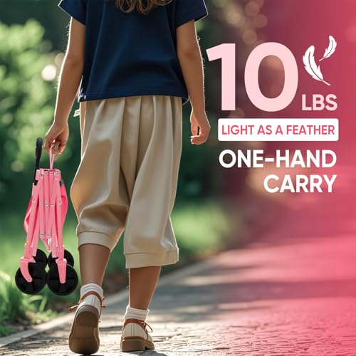 Lightweight Collapsible Wagon (Pink / 220 lbs)