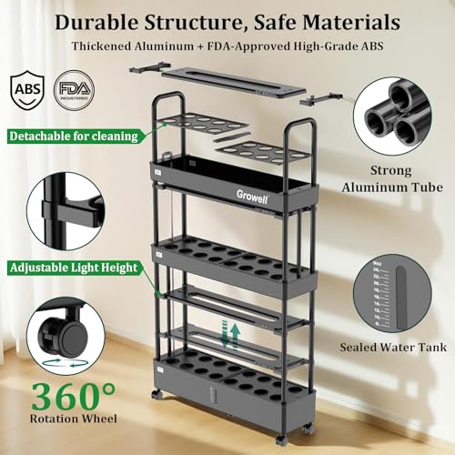 Hydroponics Growing System Kit with 48 Large Buckets (3-Tier/48 Large Pods)