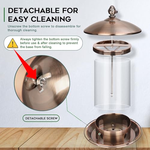 Metal Bird Feeders for Outdoors Hanging (Copper)