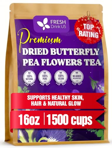 Premium 16oz Butterfly Pea Flowers Tea (16oz)