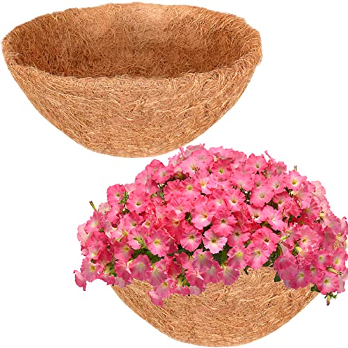 2 Pack 20 Inch Coconut Liners for Hanging Baskets Replacement (20inch)