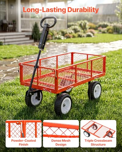 900 LBS Steel Garden Cart (Red)