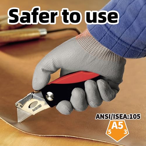 12 Pairs A5 Cut Resistant Gloves (Grey A5 / Medium)