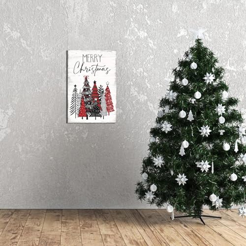 Merry Christmas Tree Canvas Wall Art (24"L x 36"W / Christmas Tree)