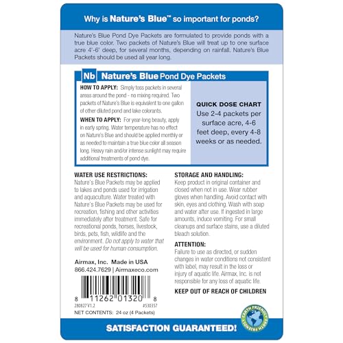 Nature's Blue Pond Dye Packets (Nature's Blue - 16 Packets)