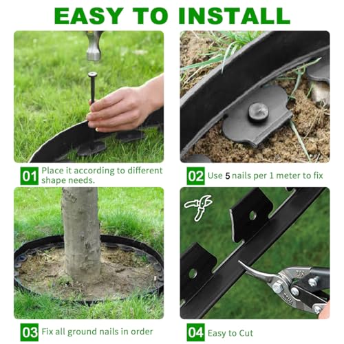 Garden Edging Borders 1.5IN x 98FT (Black / 1.5IN x 98 FT)