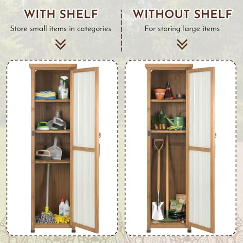 Tall Narrow Outdoor Storage Cabinet (Black / 18" x 18" x 62")