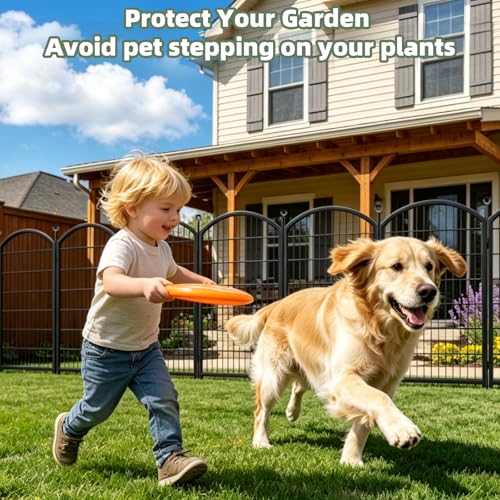 Decorative Garden Fence (Black / 48 in(H))