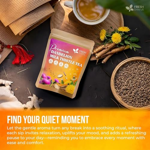 Premium Dandelion Milk Thistle Herbal Tea (75 Tea Bags)